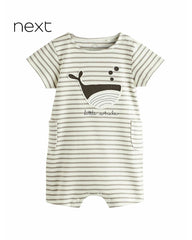 NEXT STRIPED LITTLE WHALE REGULAR FIT ROMPER