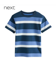 NEXT STRIPED REGULAR FIT T-SHIRT WITH SHORT SET