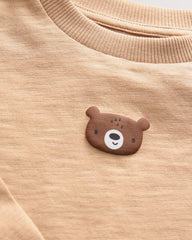 NEXT TAN BROWN BEAR LONG SLEEVE T-SHIRT