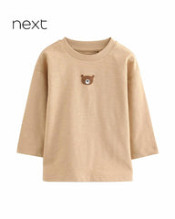 NEXT BEIGE MINI BEAR LONG SLEEVE T-SHIRT