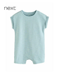 NEXT TEAL BLUE STRIPED ROMPER