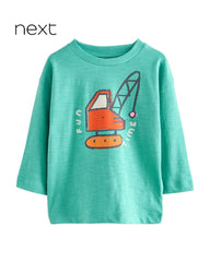 NEXT TURQUOISE FUN TIME LONG SLEEVE T-SHIRT