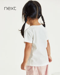 NEXT WHITE COTTON SHORT SLEEVE SISTER T-SHIRT