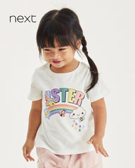 NEXT WHITE COTTON SHORT SLEEVE SISTER T-SHIRT