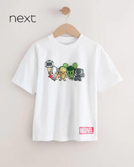 NEXT WHITE MARVEL HEROES SHORT SLEEVE T-SHIRT