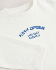 NEXT WHITE SLOGAN LONG SLEEVE T-SHIRT