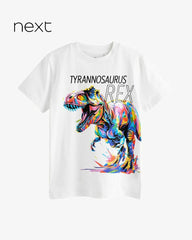 NEXT WHITE T-REX SHORT SLEEVE T-SHIRT