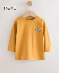NEXT YELLOW ANIMAL ON TRANSPORT LONG SLEEVE T-SHIRT