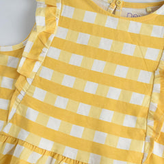 NEXT YELLOW GINGHAM SLEEVELESS TOP