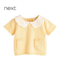 NEXT YELLOW KNITTED SHORTSLEEVE SHIRT