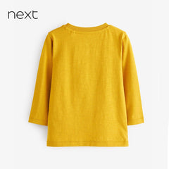 NEXT YELLOW LONG SLEEVE DIGGER T-SHIRT