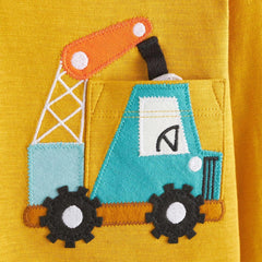 NEXT YELLOW LONG SLEEVE DIGGER T-SHIRT