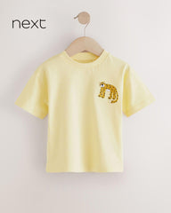 NEXT YELLOW SAFARI ANIMAL SHORT SLEEVE T-SHIRT