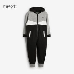 NEXY BLACK & GREY SPORTY OVERALL
