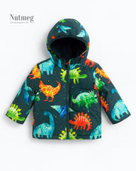NUTMEG DINO PRINT BOYS WATERPROOF JACKET