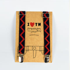 Navy Blue and Red zigzag Suspender (1Yrs - 4Yrs)
