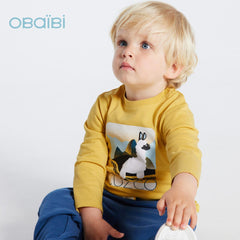 OBAIBI YELLOW CUZCO LLAMA T-SHIRT