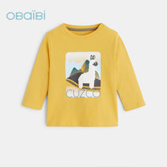 OBAIBI YELLOW CUZCO LLAMA T-SHIRT