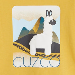 OBAIBI YELLOW CUZCO LLAMA T-SHIRT