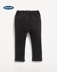 OLD NAVY BLACK FLORAL EMBROIDERED DENIM JEGGING