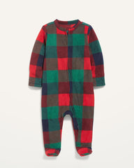 OLD NAVY MULTI COLOR MICRO FLEECE ROMPER