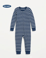 OLD NAVY BLUE & WHITE STRIPED BABY ROMPER