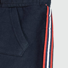 ORCHESTRA NAVY BLUE SIDE STRIPE FLEECE TROUSER WITH POUCH POCKET