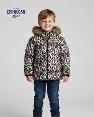 OSHKOSH CHEETAH ZIPPER HOOD JACKET
