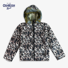 OSHKOSH CHEETAH ZIPPER HOOD JACKET