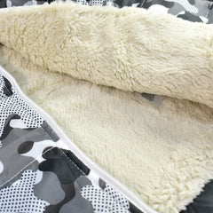 OSHKOSH GREY CAMOUFLAGE ZIPPER HOOD JACKET