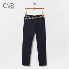 OVS DARK BLUE COTTON TROUSERS (Without Belt)