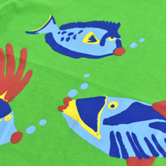 OVS GREEN FISHES PRINTED T-SHIRT
