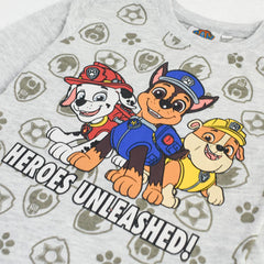 PAW PATROL HEATHER GREY HEROES UNLEASHED T-SHIRT