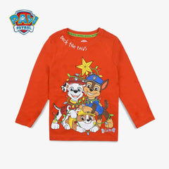 PAW PETROL DECK ON THE PAWS PRINTED T-SHIRT