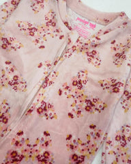 PENELOPE BABY COZY PLUSH ROSY FLORAL ROMPER