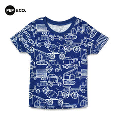 PEPCO BLUE TRUCKS PRINTED T-SHIRT
