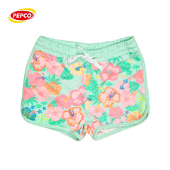 PEPCO GREEN OVERALL FLORAL PRINTED SHORTS