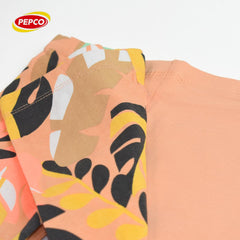 PEPCO ORANGE FLORAL PACK OF 2 LEGGINGS