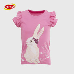 PEPCO GIRLS PINK RABBIT T-SHIRT