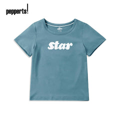 PEPPERTS TEAL STAR REVERSE SEQUINED T-SHIRT