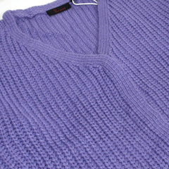 PERSIVAL LIGHT PURPLE KNIT WRAP CARDIGAN