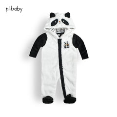 PL BABY WARM ZIPPED PANDA PRAMSUIT
