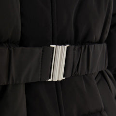 PRIMARK BLACK BELTED PUFFER JACKET