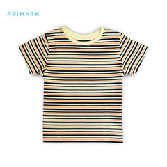 PRIMARK BLACK & ORANGE STRIPED T-SHIRT