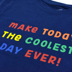 PRIMARK BLUE COOLEST DAY EVER T-SHIRT