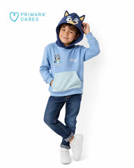 PRIMARK BLUEY CHARACTER HOOD FLEECE HOODIE
