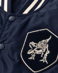 PRIMARK DINOSAUR VARSITY BOMBER JACKET - NAVY & CREAM