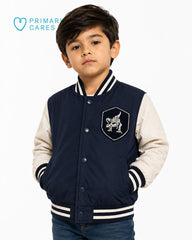 PRIMARK DINOSAUR VARSITY BOMBER JACKET - NAVY & CREAM