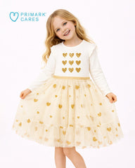 PRIMARK GOLDEN HEARTS TWIRL TULLE DRESS