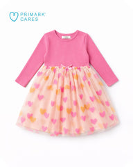 PRIMARK PINK CANDY HEARTS TWIRL TULLE DRESS